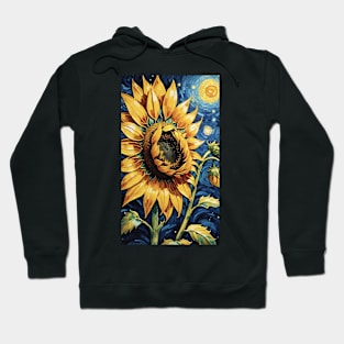 Sunflower Symphony: Van Gogh's Radiant Bouquet Hoodie